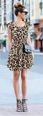 VESTIDO COM ESTAMPA ANIMAL PRINT LEOPARDO